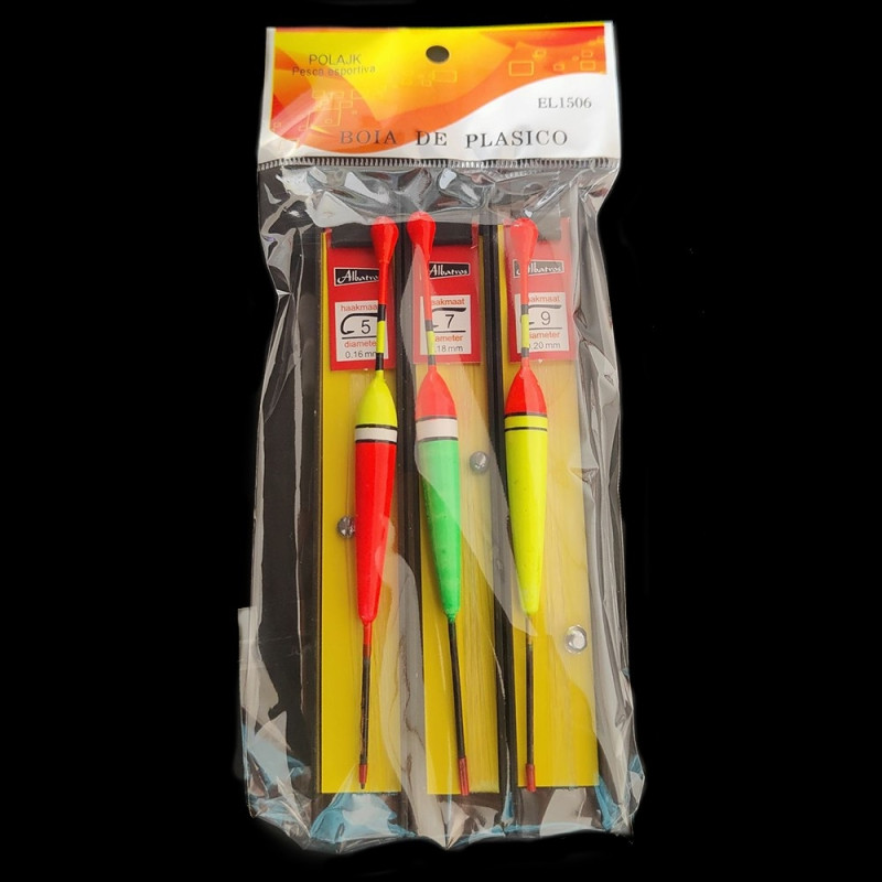 3-pack blybett Flytboj fiskeredskap Fiske Fisk Flöte Drift Set 6m lina - Typ 1