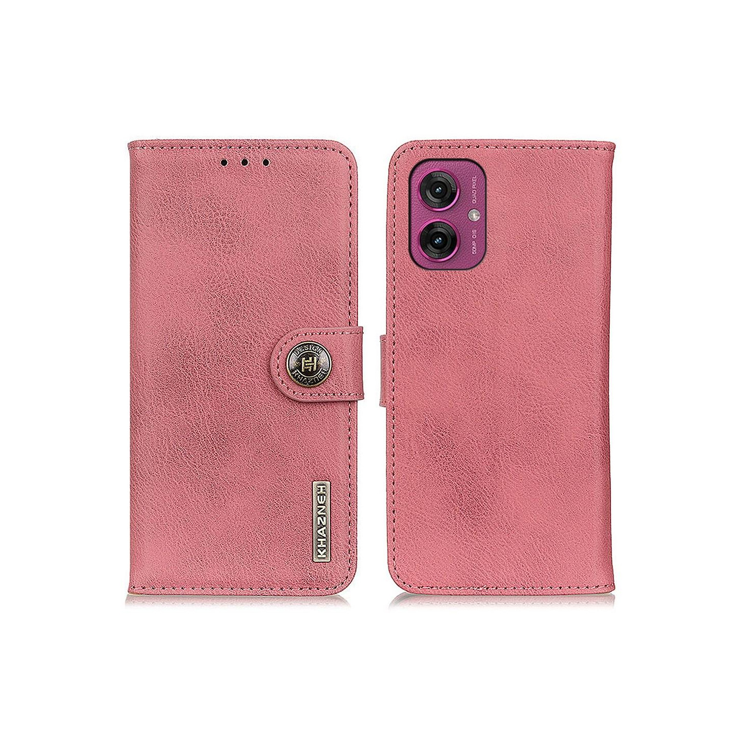 KHAZNEH Motorola Moto G55 Plånboksfodral - Pink