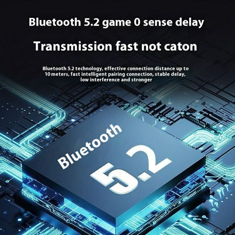 LENOVO Langattomat korvakuulokkeet Taitettavat pelimusiikki Bluetooth-kuulokkeet - Musta