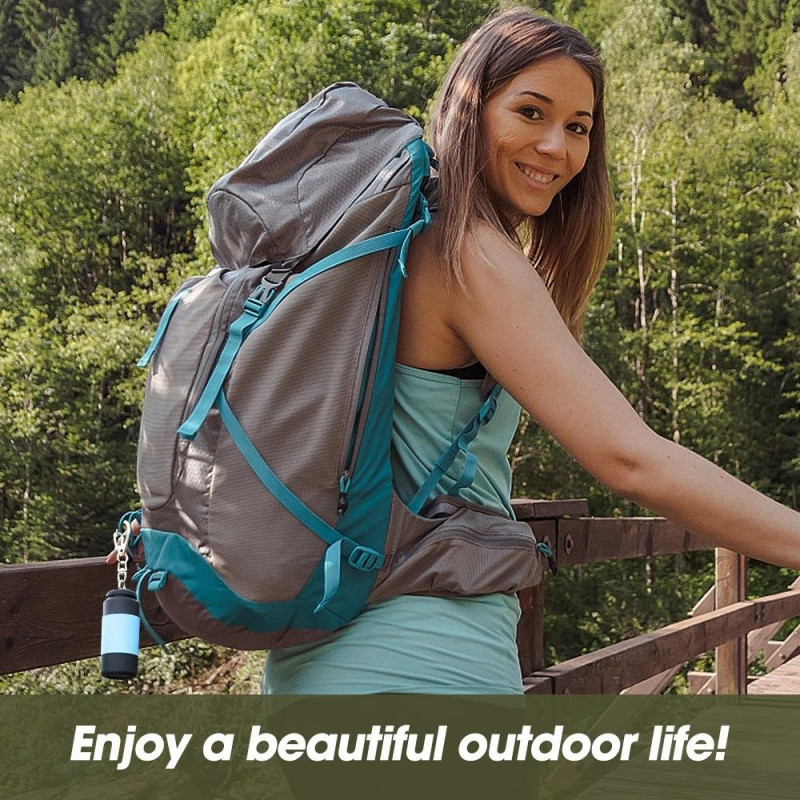 IPX4 vedenpitävä mini ladattava LED 25 lumen taskulamppu - Sininen