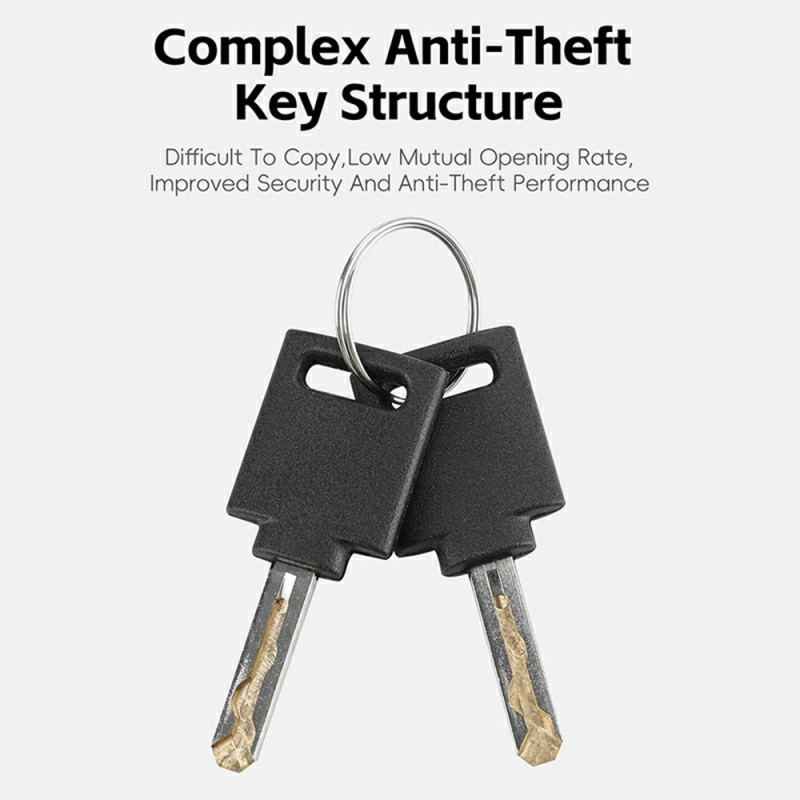 WEST BIKING Anti-theft Bicycle Motorcycle Moped Scooter Lock with 2 keys