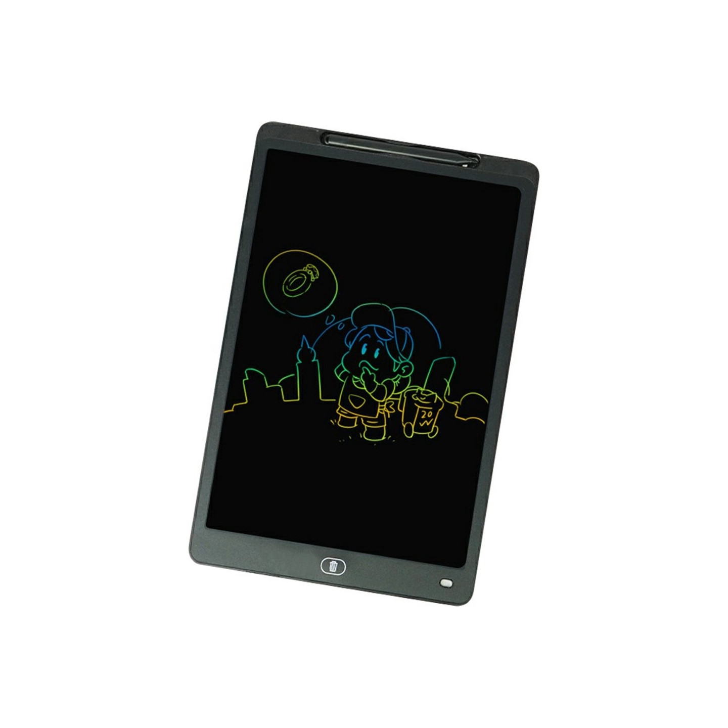 16 tuuman värikäs LCD kirjoituspiirros litteä Doodle Board Erase Notepad