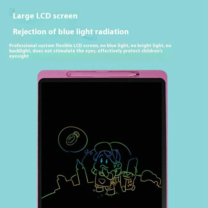 16 tuuman värikäs LCD kirjoituspiirros litteä Doodle Board Erase Notepad