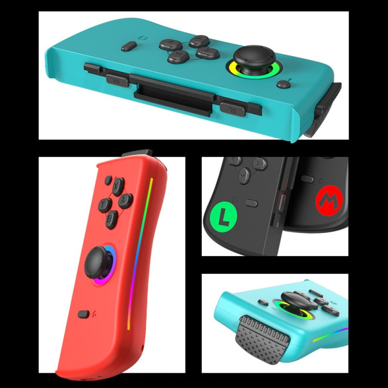 Kompatibel med Nintendo Switch Joy-Con Controller Bluetooth Gamepad - Rød+Blå