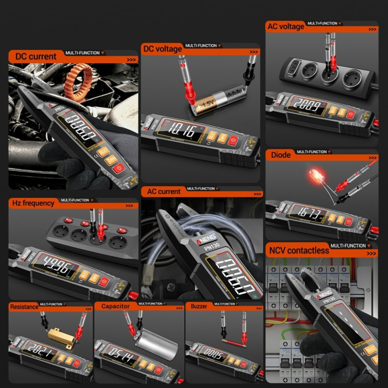 U-formet digitalt multimeter DC/AC Spændingsstrømmodstandskondensatortester