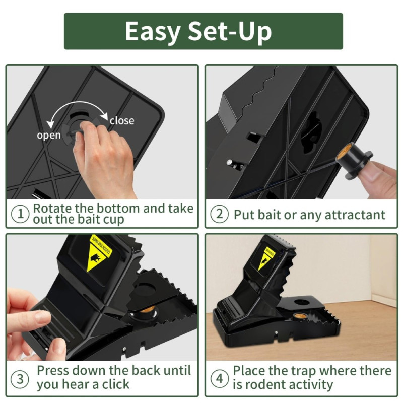 6-pak genanvendelige meget følsomme musefælder