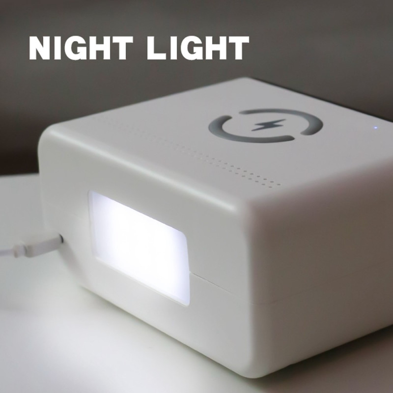 Herätyskello Yövalo Bluetooth-kaiutin 15W Langaton lataus Suuri näyttö