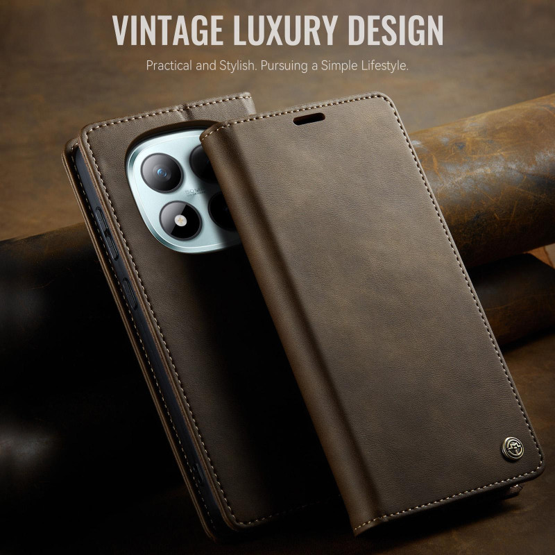 CASEME Retro Lompakkokotelo Xiaomi Poco M8 Pro 5G / Xiaomi Redmi Note 15 Pro+ 5G