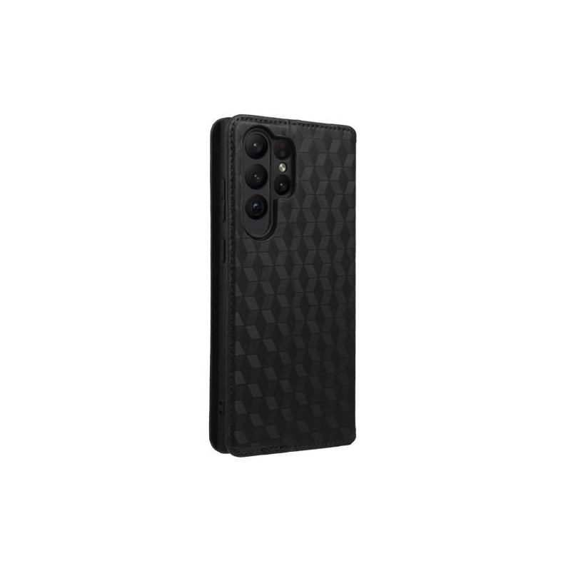 Rhombus Wallet Case for Samsung Galaxy S23 Ultra - Black
