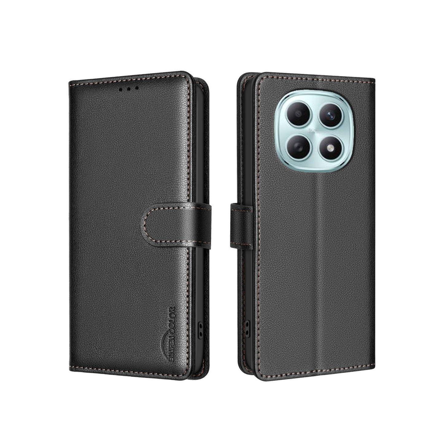 For Xiaomi Poco M8 Pro 5G / Redmi Note 15 Pro+ 5G Mobildeksel BINFEN COLOR BF32 Lommebok Flip Cover - Svart