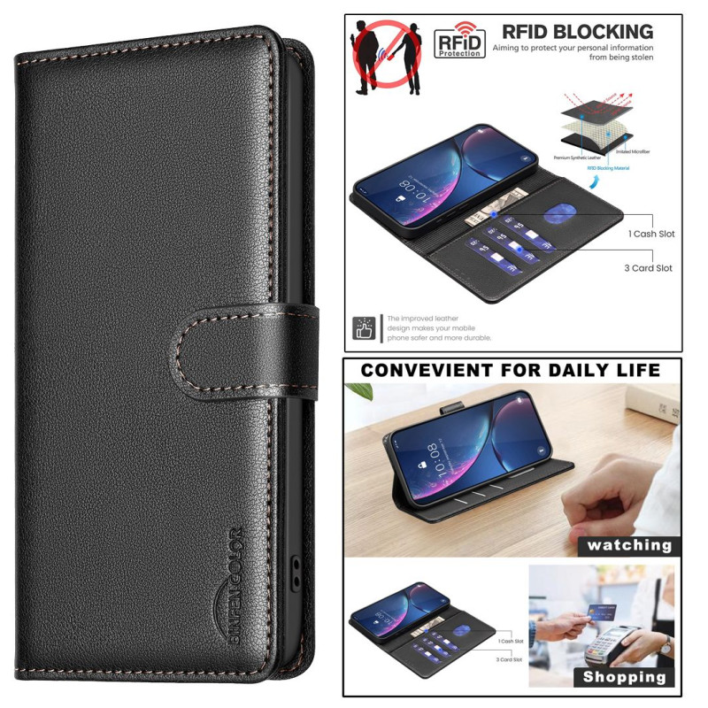 For Xiaomi Poco M8 Pro 5G / Redmi Note 15 Pro+ 5G Phone Case BINFEN COLOR BF32 Wallet Flip Cover - Black
