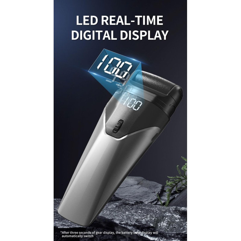 100 hastigheter Elektrisk fotfil 3 slipehoder digitalt display Pedikyr