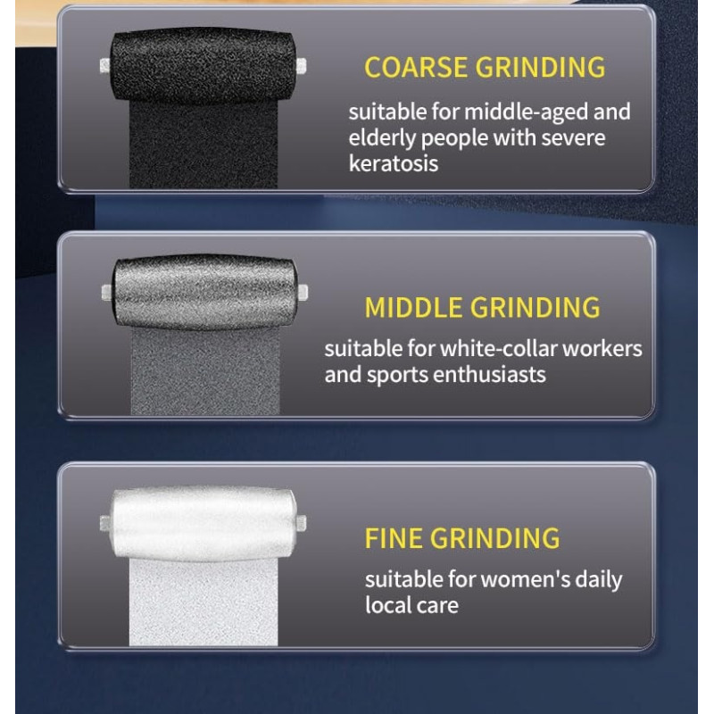 100 speeds Electric Foot file 3 sanding heads digital display Pedicure