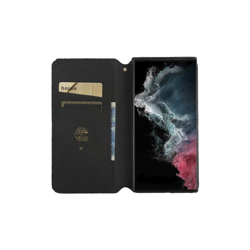 Lommebok - deksel Rhombus til Samsung Galaxy S23 Ultra - Svart