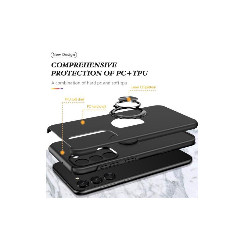 Samsung Galaxy S23+ Hybrid Deksel Med Fingerring - Svart