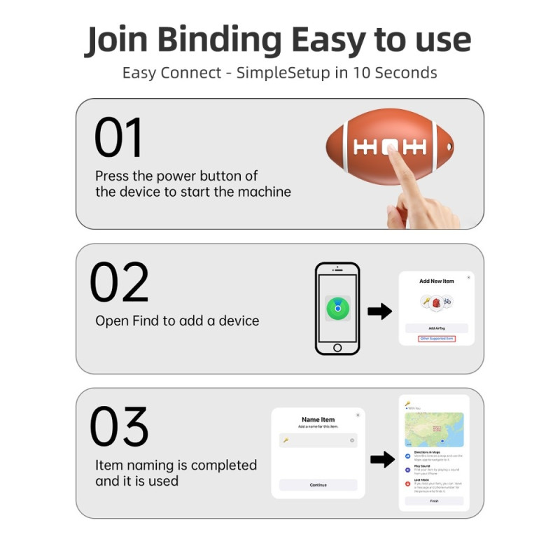 Anti-Lost Mini Global Locator Smart GPS Tracker Fungerar med Find My