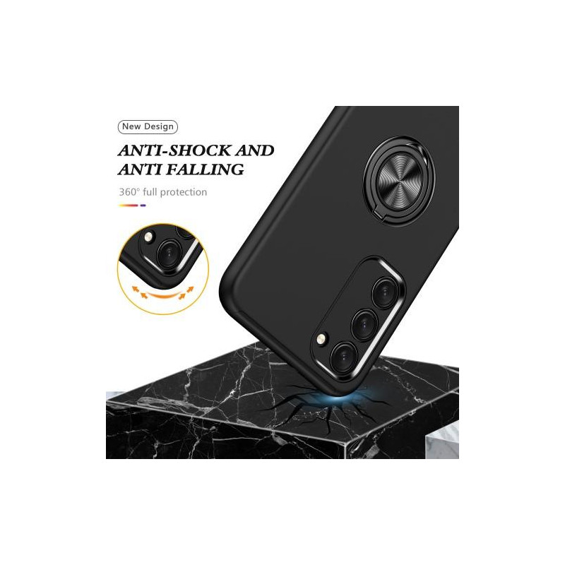 Samsung Galaxy S23+ Hybrid Deksel Med Fingerring - Svart