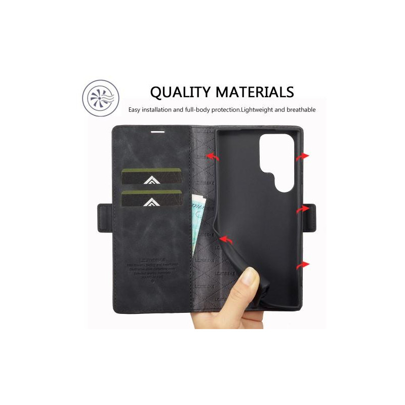 LC.IMEEKE Pung Taske til Samsung Galaxy S23 Ultra - Sort