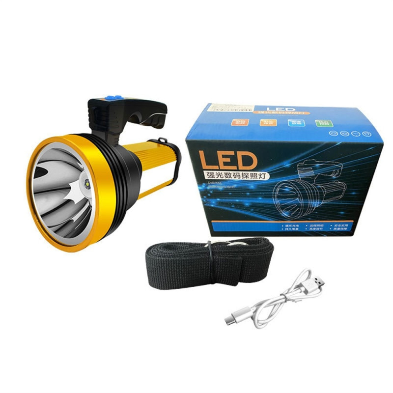 High Power Spotlight Ultra Bright Long Range Emergency LED Ficklampa Power Bank