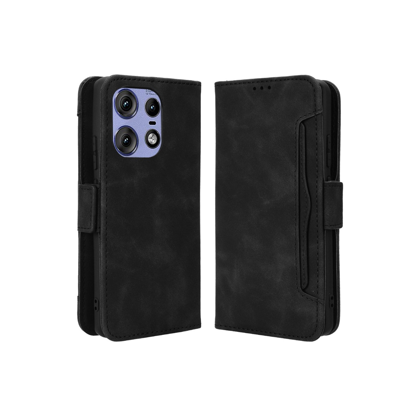 Til Motorola Edge 50/Edge 50 Pro Lommebok - deksel - Svart