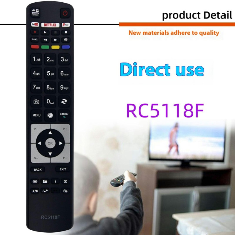 Erstatning av fjernkontroll for RC5118F For Hitachi TV