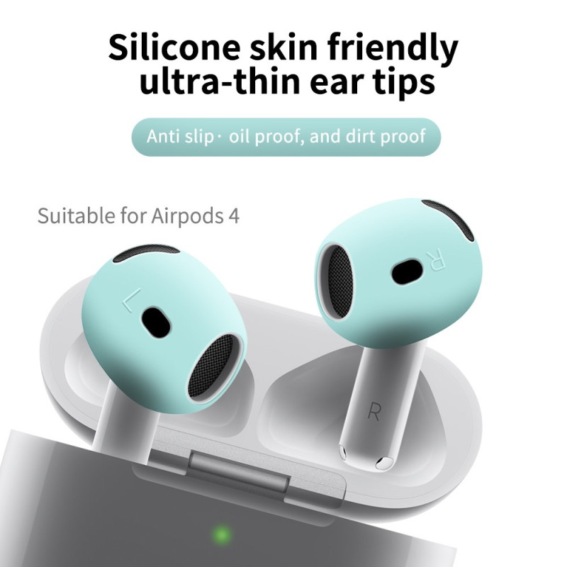 För AirPods 4 hörsnäckor Anti - slip silikonhölje Hörselkåpor Öronsnäckor - Röd