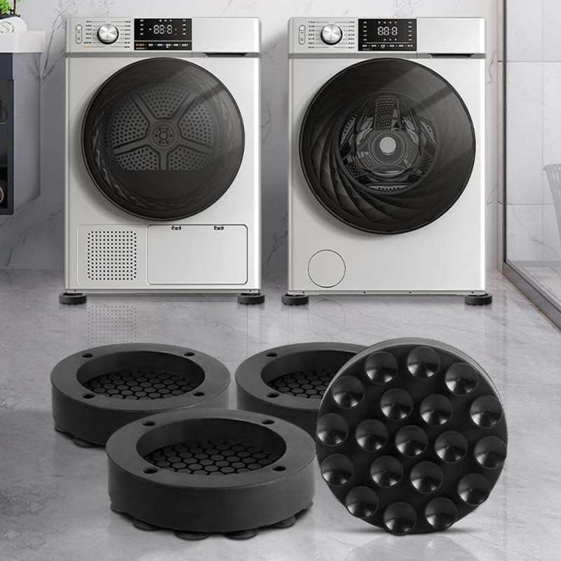 4 washing machine shock - absorbing pads Quiet non - slip round height pads