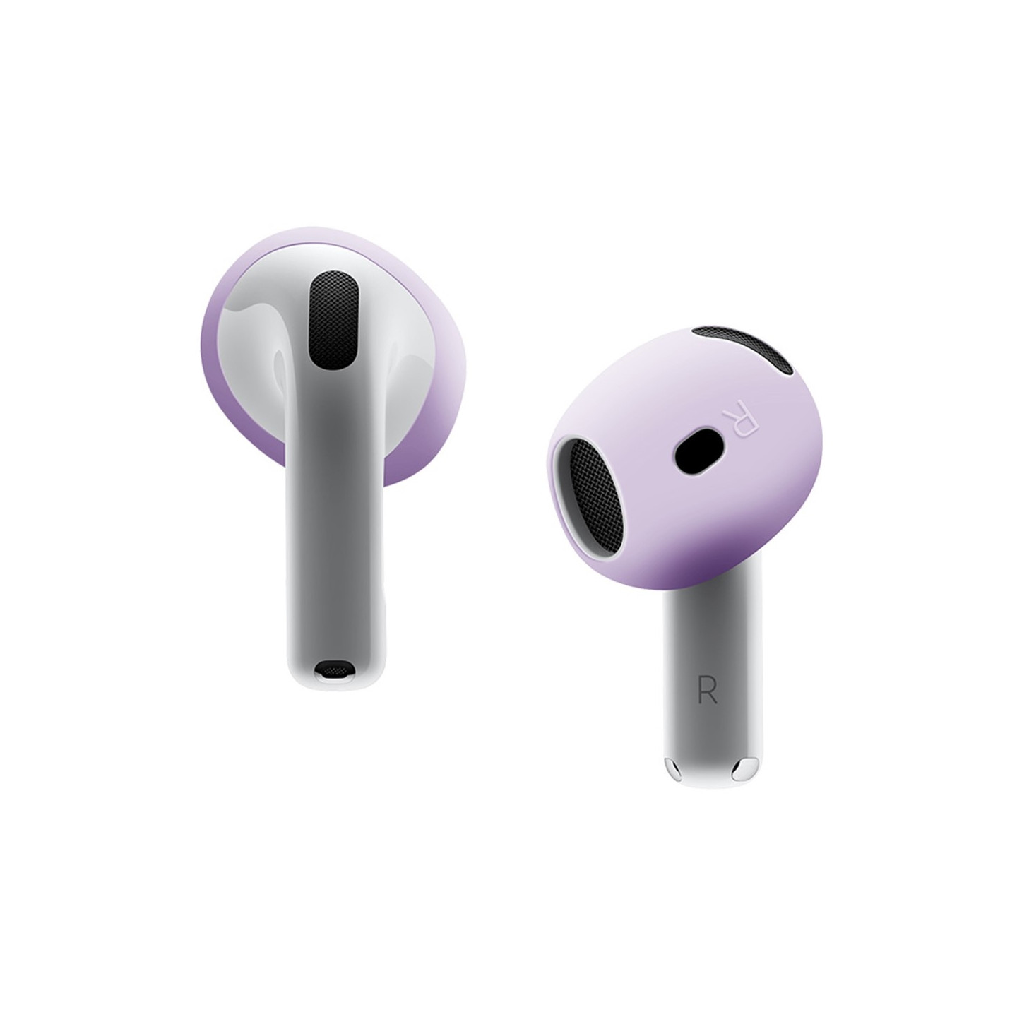 AirPods 4:lle liukumaton silikonikotelo, korvasuojat, nappikuulokkeet - Laventeli