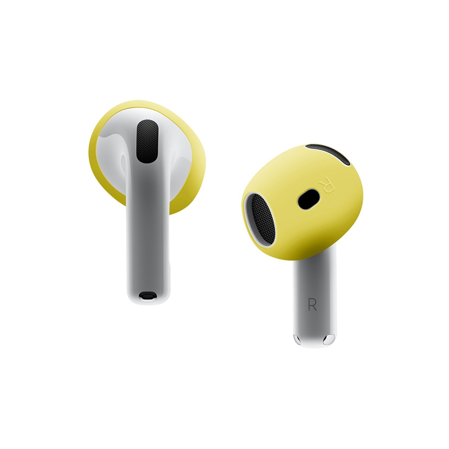 AirPods 4:lle liukumaton silikonikotelo, korvasuojat, nappikuulokkeet - Keltainen