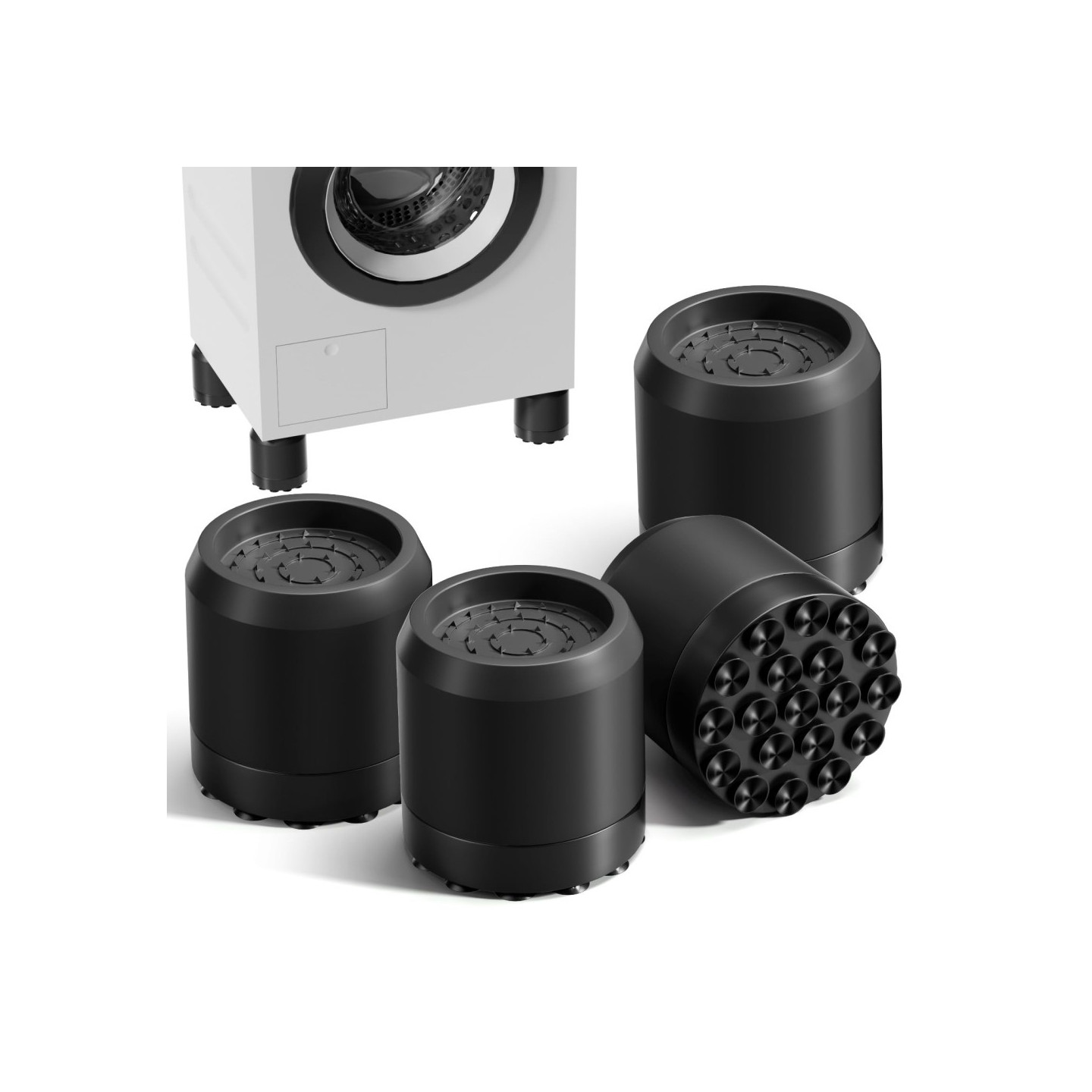 4stk støtdemper for vaskemaskin Støtdempende puter Stille sklisikre puter