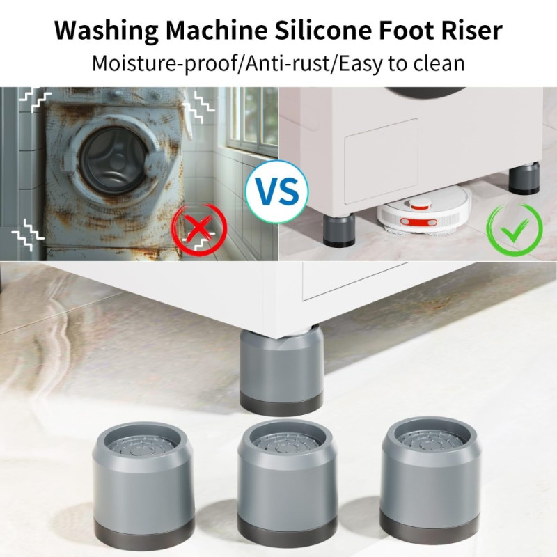 4pcs Dampers For Washing Machine Shock Absorbing Pads Silent Non - Slip Step Pads