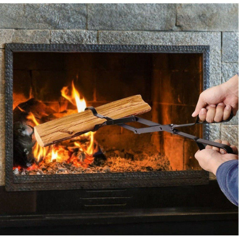 Tang Brænde Stål Tænger Sammenfoldelig Pejs Brandsikker Træklemme Pejs