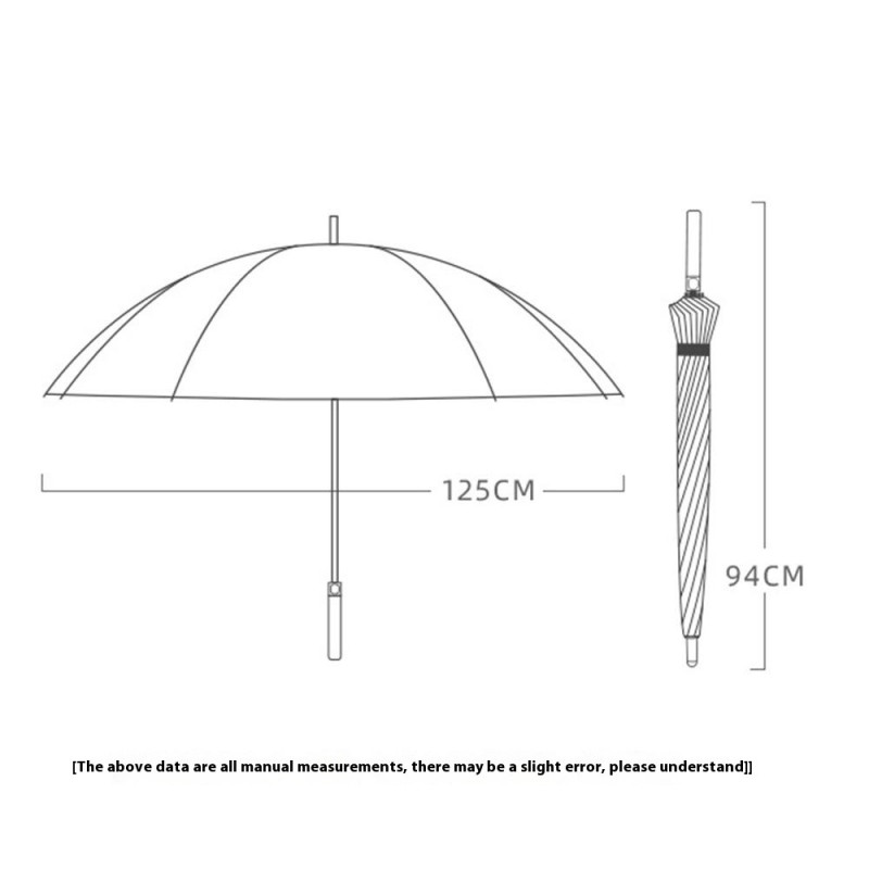 125cm double layer automatic umbrella Long handle umbrella with sleeve