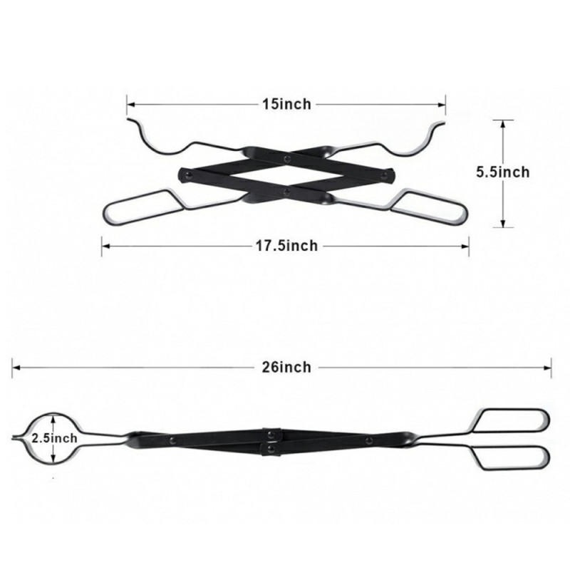 Pliers Firewood Steel Pliers Foldable Fireplace Fireproof Wood Clamp Fireplace