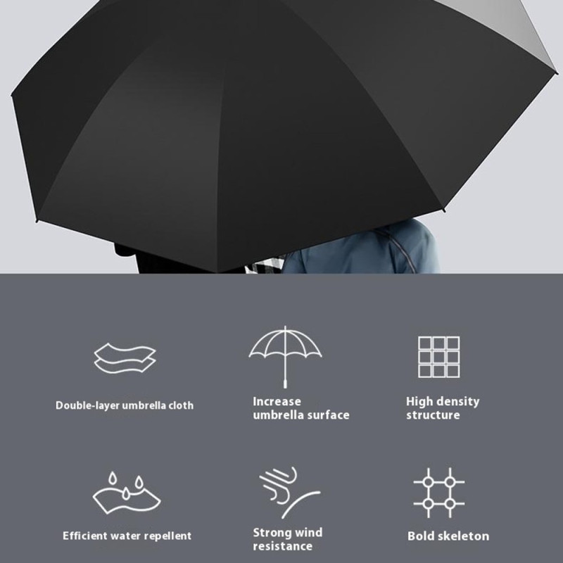 125cm double layer automatic umbrella Long handle umbrella with sleeve