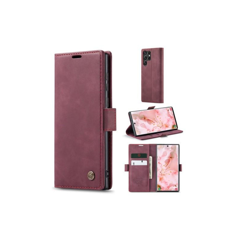 CASEME Lommebok - deksel Samsung Galaxy S23 Ultra - Rød