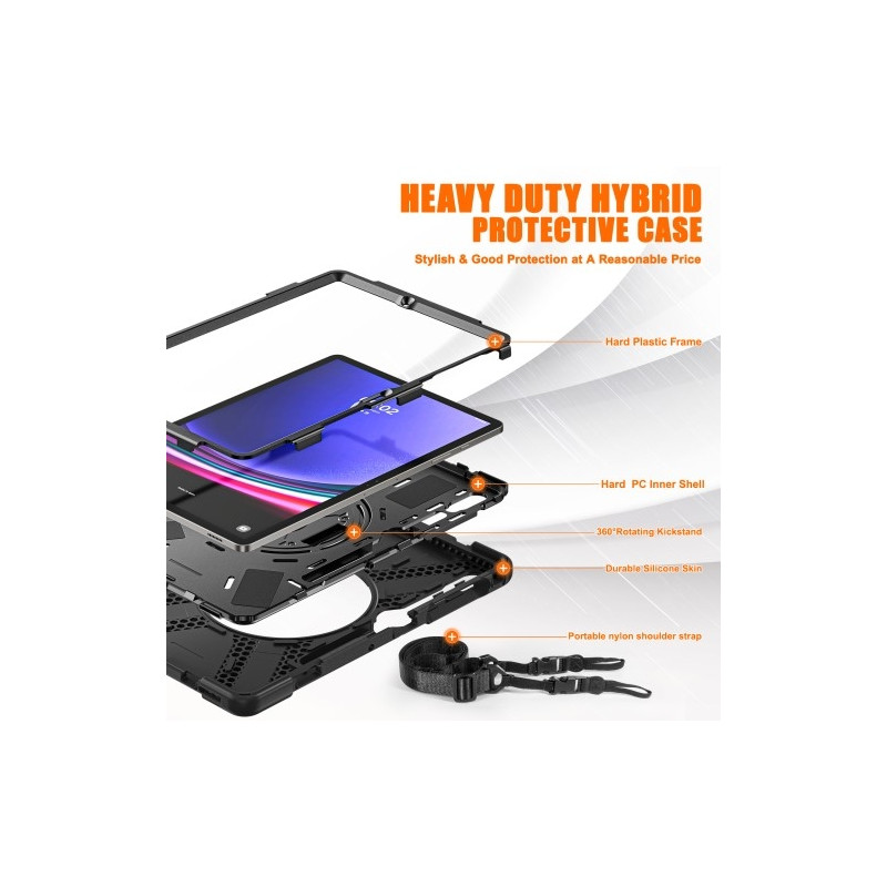 Samsung Galaxy Tab S10+ / S9 FE+ / S9+ / S8+ / S7+ raskas kuorikotelo