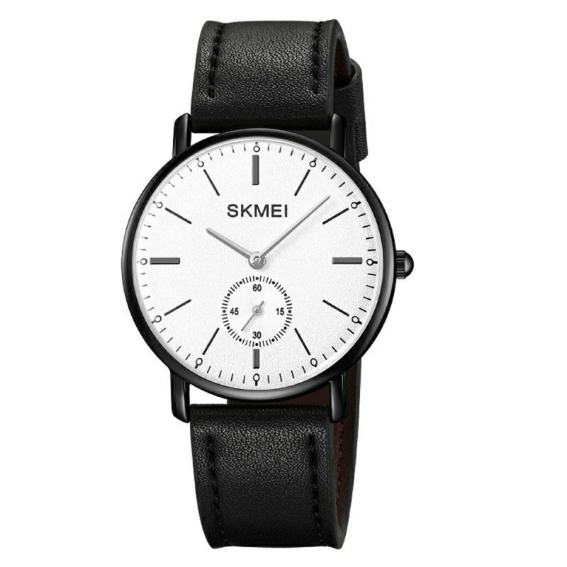 SKMEI Armbandsklocka Klocka Läderrem Rund kvartsklocka - Svart