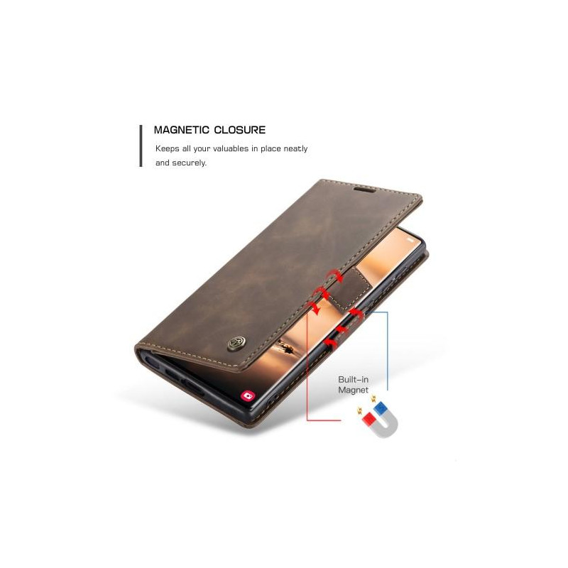 CASEME Lommebok - deksel Samsung Galaxy S23 Ultra - Kaffe