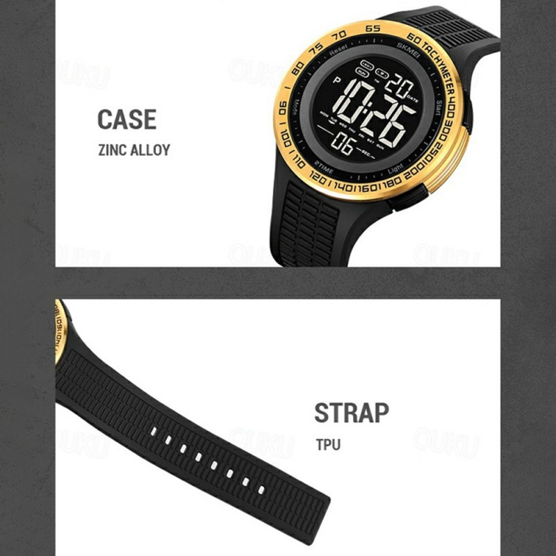 Armbandsklocka Armbandsur Klocka SKMEI Luminous Digital Elektronisk - Svart+Vit