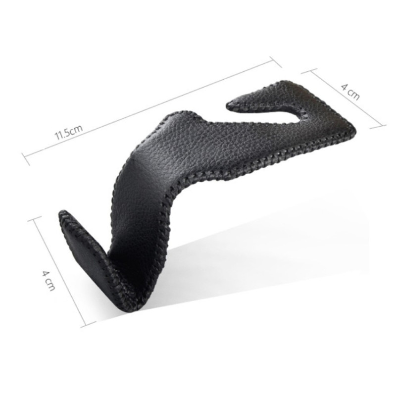 Rygtaske Hængekrog Rustfrit stål + Læder Autostol Nakkestøttebeslag Krog