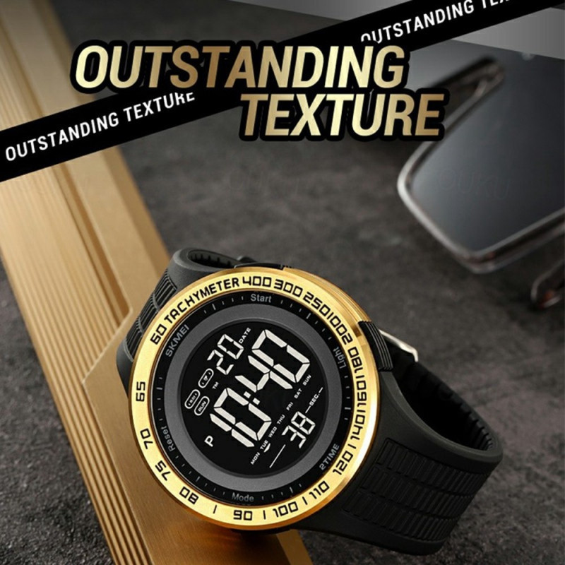 Wristwatch Wristwatch Clock SKMEI Luminous Digital Electronic - Gold