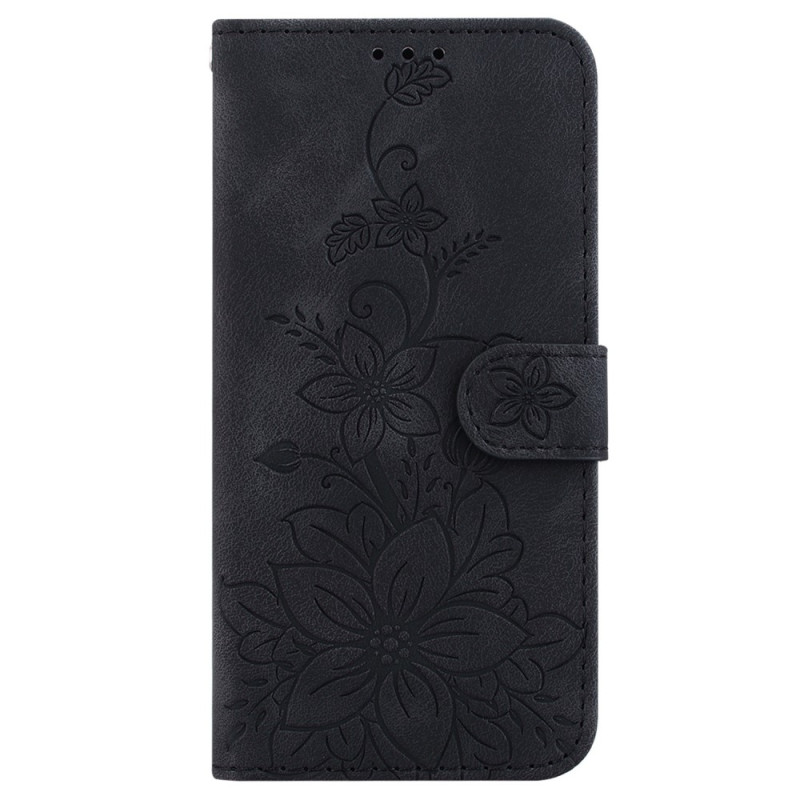 For Xiaomi Redmi 14C 4G Case Lily Flower Imprint Phone Cover with Stand