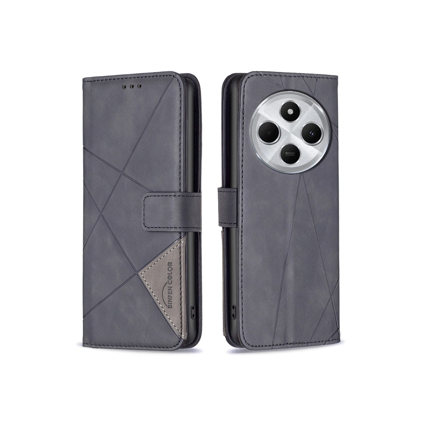 BINFEN Plånboksfodral Xiaomi Redmi 14C - Svart