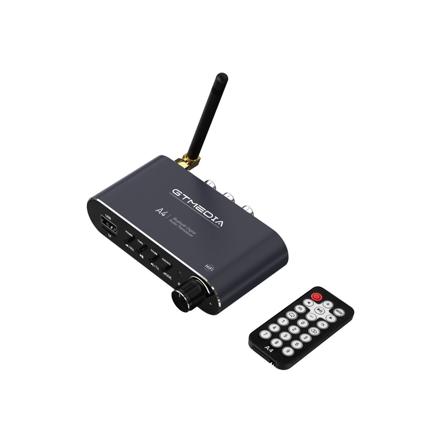 6 - in - 1 Bluetooth 5.1 Audio Adapter RX/TX Modes USB TF Card IR kaukosäädin