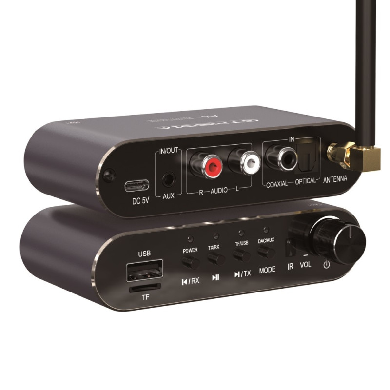 6 - in - 1 Bluetooth 5.1 Audio Adapter RX/TX Modes USB TF Card IR Remote Control