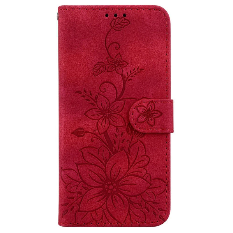 Til Xiaomi Redmi 14C 4G Cover Lily Flower Imprint Telefoncover med Støtte