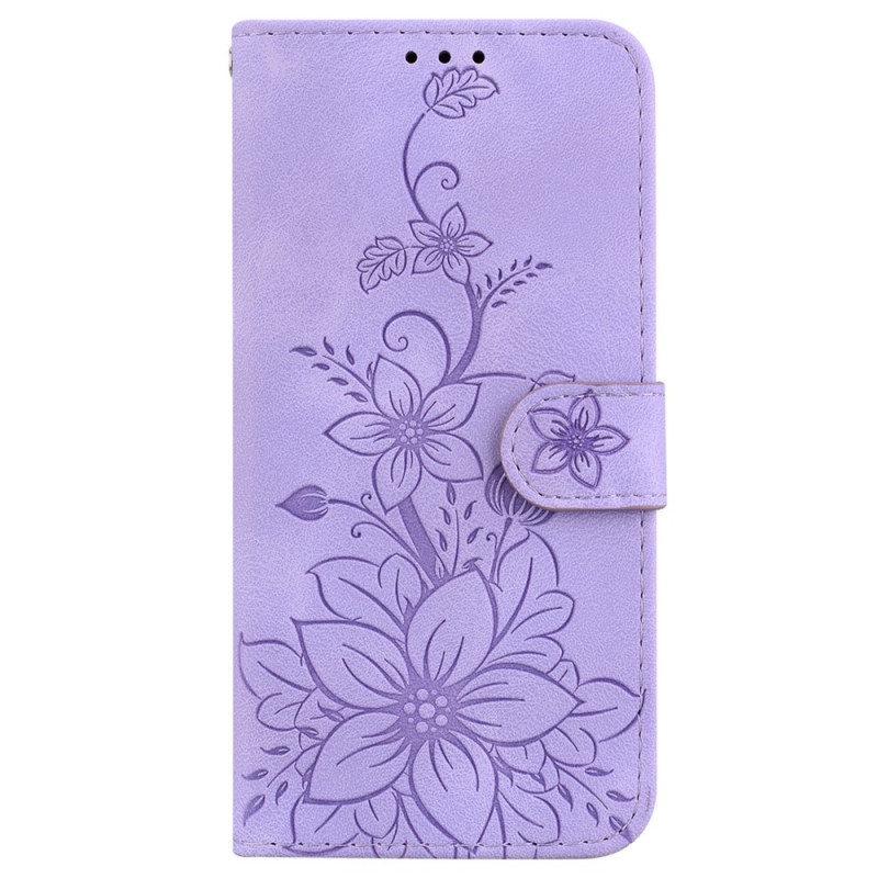 Til Xiaomi Redmi 14C 4G Cover Lily Flower Imprint Telefoncover med Støtte