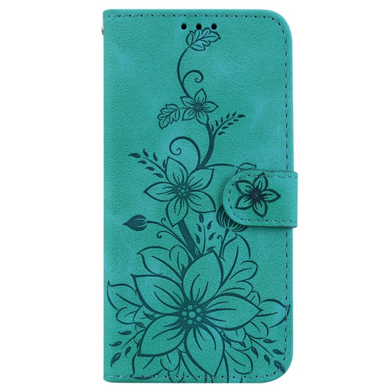 For Xiaomi Redmi 14C 4G Case Lily Flower Imprint Phone Cover with Stand