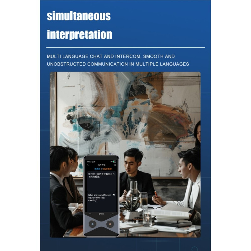 V9000 AI Smart Translator Sprogoversætter 4G WiFi Offline Support 137 sprog